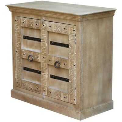 SIT Daipur Mangoholz Sideboard - 2 Türen, 90x45x100 cm - Antik Kolonialstil SIT Daipur Mangoholz Sideboard - 2 Türen, 90x45x100 cm - Antik Kolonialstil