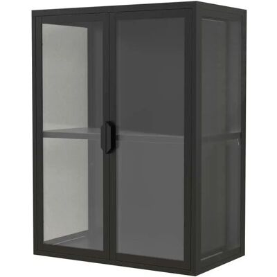 Höffner Hängevitrine Flokas ¦ schwarz ¦ Maße (cm): B: 60 H: 80 Höffner Hängevitrine Flokas ¦ schwarz ¦ Maße (cm): B: 60 H: 80