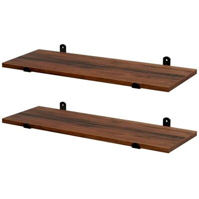 SONGMICS Wandregale-Set - 2 Stück, 60x20x7 cm, Retro Stil, 15kg Tragkraft SONGMICS Wandregale-Set - 2 Stück, 60x20x7 cm, Retro Stil, 15kg Tragkraft