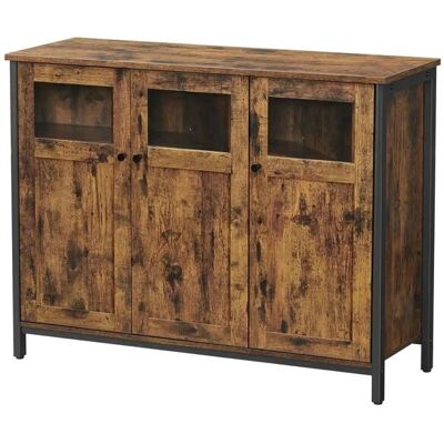 VASAGLE - Mehrzweckschrank, Credenza, Glastürschrank für Esszimmer Wohnzimmer Flur Küche - Schrank VASAGLE - Mehrzweckschrank, Credenza, Glastürschrank für Esszimmer Wohnzimmer Flur Küche - Schrank