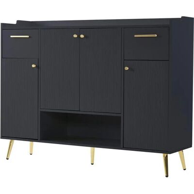 Höffner Sideboard ¦ grau ¦ Maße (cm): B: 130 H: 100 Höffner Sideboard ¦ grau ¦ Maße (cm): B: 130 H: 100