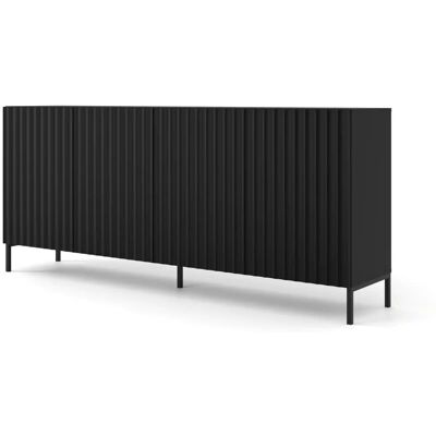 Höffner Sideboard ¦ schwarz ¦ Maße (cm): B: 200 H: 87 Höffner Sideboard ¦ schwarz ¦ Maße (cm): B: 200 H: 87