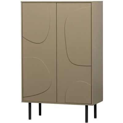 WOOOD Highboard ¦ beige ¦ Maße (cm): B: 85 H: 135 WOOOD Highboard ¦ beige ¦ Maße (cm): B: 85 H: 135