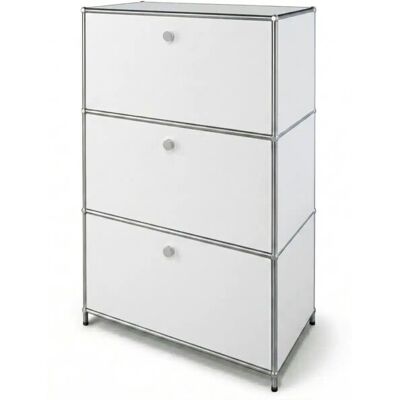 Floordirekt Metallregal ¦ weiß ¦ Maße (cm): B: 75 H: 120 Floordirekt Metallregal ¦ weiß ¦ Maße (cm): B: 75 H: 120