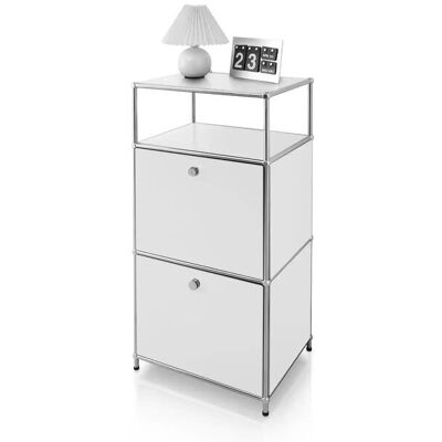 Floordirekt Metallregal ¦ weiß ¦ Maße (cm): B: 50 H: 100 Floordirekt Metallregal ¦ weiß ¦ Maße (cm): B: 50 H: 100