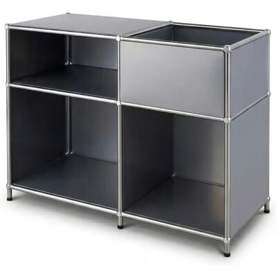 Floordirekt Metallregal ¦ grau ¦ Maße (cm): B: 88 H: 65 Floordirekt Metallregal ¦ grau ¦ Maße (cm): B: 88 H: 65
