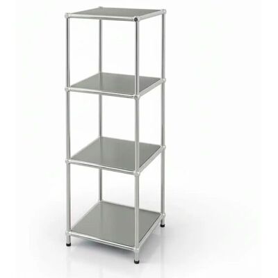 Floordirekt Metallregal ¦ grau ¦ Maße (cm): B: 30 H: 89 Floordirekt Metallregal ¦ grau ¦ Maße (cm): B: 30 H: 89