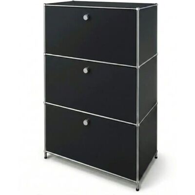 Floordirekt Metallregal ¦ schwarz ¦ Maße (cm): B: 75 H: 120 Floordirekt Metallregal ¦ schwarz ¦ Maße (cm): B: 75 H: 120