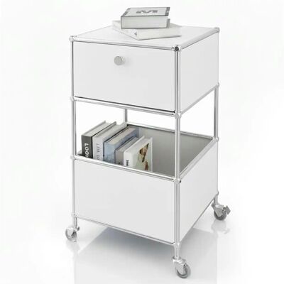 Floordirekt Metallregal ¦ weiß ¦ Maße (cm): B: 40 H: 75 Floordirekt Metallregal ¦ weiß ¦ Maße (cm): B: 40 H: 75