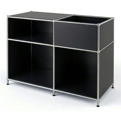 Floordirekt Metallregal ¦ schwarz ¦ Maße (cm): B: 88 H: 65 Floordirekt Metallregal ¦ schwarz ¦ Maße (cm): B: 88 H: 65