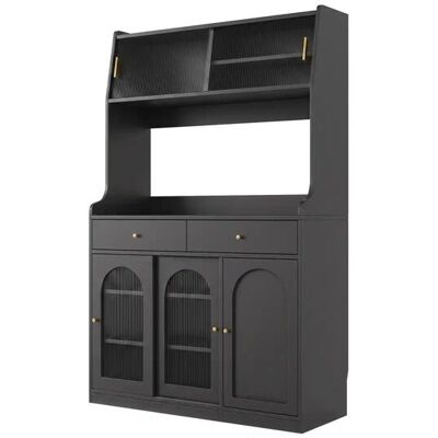 Höffner Buffet ¦ schwarz ¦ Maße (cm): B: 120 H: 180 Höffner Buffet ¦ schwarz ¦ Maße (cm): B: 120 H: 180