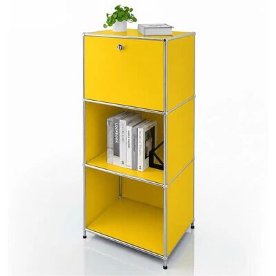 Floordirekt Metallregal ¦ gelb ¦ Maße (cm): B: 50 H: 121 Floordirekt Metallregal ¦ gelb ¦ Maße (cm): B: 50 H: 121