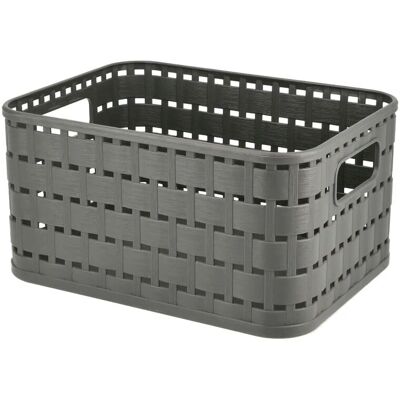 Rotho Aufbewahrungsbox COUNTRY ¦ grau ¦ Kunststoff ¦ Maße (cm): B: 13,7 H: 9,8 Rotho Aufbewahrungsbox COUNTRY ¦ grau ¦ Kunststoff ¦ Maße (cm): B: 13,7 H: 9,8