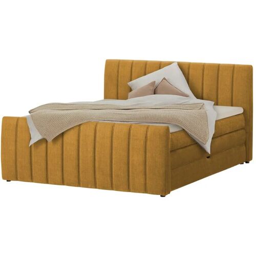 switch Boxspringbett mit Bettkasten Carina ¦ gelb ¦ Maße (cm): B: 191 H: 112
