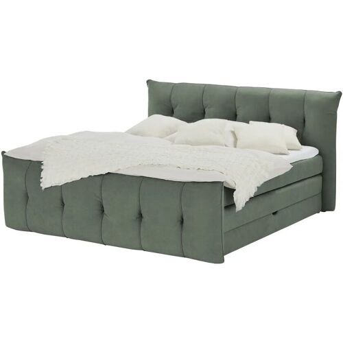 switch Boxspringbett mit Bettkasten Sofia ¦ grün ¦ Maße (cm): B: 184 H: 113