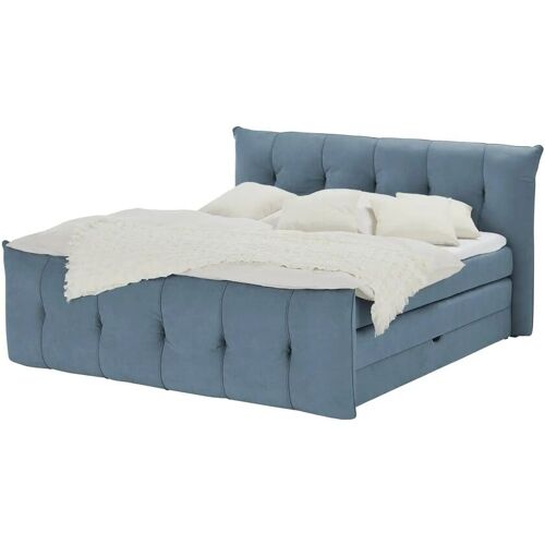 switch Boxspringbett mit Bettkasten Sofia ¦ blau ¦ Maße (cm): B: 204 H: 113