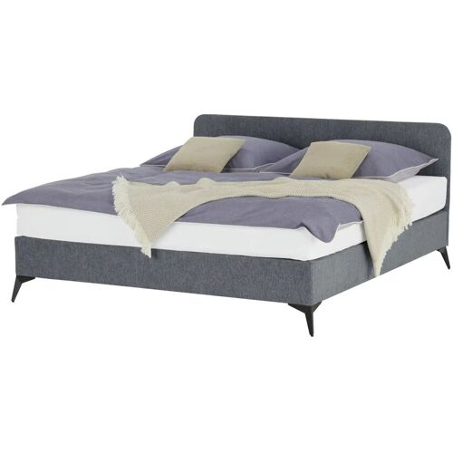 Höffner Polsterbett mit Matratze Simply ¦ grau ¦ Maße (cm): B: 141 H: 90
