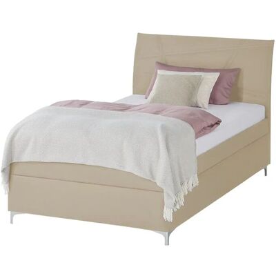 Höffner Polsterbett mit Matratze und Stauraum Lerryn ¦ beige ¦ Maße (cm): B: 126 H: 110 Höffner Polsterbett mit Matratze und Stauraum Lerryn ¦ beige ¦ Maße (cm): B: 126 H: 110