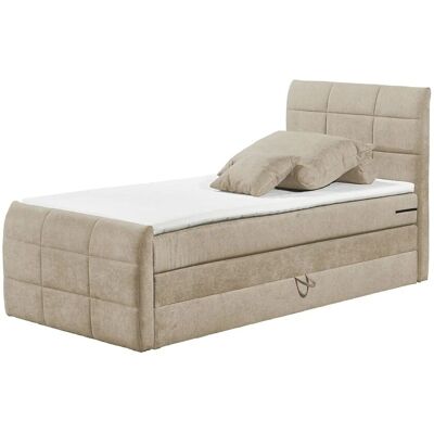 uno Boxspringbett mit Bettkasten Kosmo ¦ beige ¦ Maße (cm): B: 123 H: 113 uno Boxspringbett mit Bettkasten Kosmo ¦ beige ¦ Maße (cm): B: 123 H: 113