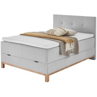 Höffner Boxspringbett mit Bettkasten Catania ¦ grau ¦ Maße (cm): B: 142 H: 116 Höffner Boxspringbett mit Bettkasten Catania ¦ grau ¦ Maße (cm): B: 142 H: 116
