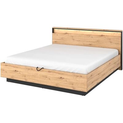 Höffner Doppelbett Quorn ¦ holzfarben ¦ Maße (cm): B: 170 H: 94 Höffner Doppelbett Quorn ¦ holzfarben ¦ Maße (cm): B: 170 H: 94