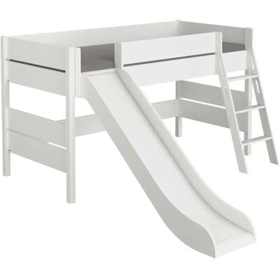 PAIDI Tiago - Weiß Hochwertiges Spielbett mit Rutsche & Leiter - Betten PAIDI Tiago - Weiß Hochwertiges Spielbett mit Rutsche & Leiter - Betten