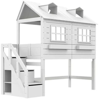 Lifetime Halbhohes Hausbett Lake House ¦ weiß ¦ Maße (cm): B: 259 H: 242 T: Lifetime Halbhohes Hausbett Lake House ¦ weiß ¦ Maße (cm): B: 259 H: 242 T: