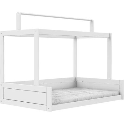 Lifetime Bett mit Stoffdach 120cm Montessori ¦ weiß ¦ Maße (cm): B: 207 H: 175 Lifetime Bett mit Stoffdach 120cm Montessori ¦ weiß ¦ Maße (cm): B: 207 H: 175