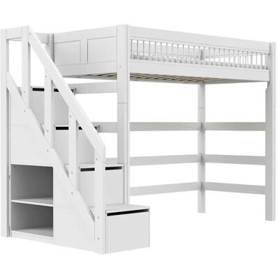 Lifetime Hochbett mit Treppe Breeze ¦ weiß ¦ Maße (cm): B: 257 H: 177 T: 132.0 Lifetime Hochbett mit Treppe Breeze ¦ weiß ¦ Maße (cm): B: 257 H: 177 T: 132.0