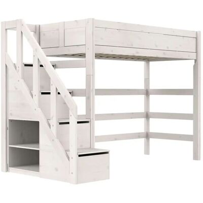 Lifetime Hochbett mit Treppe Basis ¦ weiß ¦ Maße (cm): B: 257 H: 177 T: 132.0 Lifetime Hochbett mit Treppe Basis ¦ weiß ¦ Maße (cm): B: 257 H: 177 T: 132.0