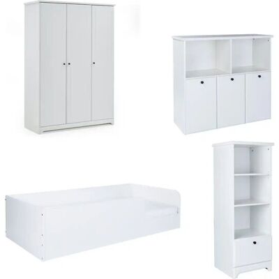 Höffner Kinderzimmer 4er-Set Thilo ¦ weiß ¦ Maße (cm): B: 487 H: 189 Höffner Kinderzimmer 4er-Set Thilo ¦ weiß ¦ Maße (cm): B: 487 H: 189