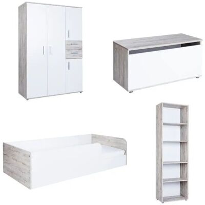 Höffner Kinderzimmer 4er-Set Bennet ¦ holzfarben ¦ Maße (cm): B: 482 H: 188 Höffner Kinderzimmer 4er-Set Bennet ¦ holzfarben ¦ Maße (cm): B: 482 H: 188