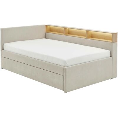 Höffner Polsterbett Uno ¦ beige ¦ Maße (cm): B: 112 H: 91 Höffner Polsterbett Uno ¦ beige ¦ Maße (cm): B: 112 H: 91