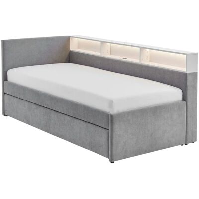 Höffner Polsterbett Uno ¦ grau ¦ Maße (cm): B: 112 H: 91 Höffner Polsterbett Uno ¦ grau ¦ Maße (cm): B: 112 H: 91