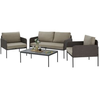 Höffner Lounge-Set Elina ¦ braun ¦ Maße (cm): B: 162 H: 72 Höffner Lounge-Set Elina ¦ braun ¦ Maße (cm): B: 162 H: 72