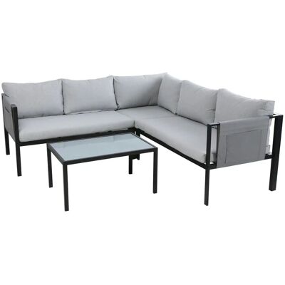 Höffner Gartenmöbel-Set ¦ grau ¦ Maße (cm): B: 250 H: 108 Höffner Gartenmöbel-Set ¦ grau ¦ Maße (cm): B: 250 H: 108