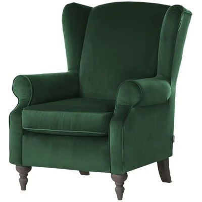 Sofa.de Cozy Grüner Samt-Ohrensessel - Sessel Sofa.de Cozy Grüner Samt-Ohrensessel - Sessel