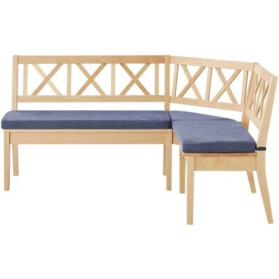 Woodford Eckbank massiv Olivia ¦ blau ¦ Maße (cm): H: 90 Woodford Eckbank massiv Olivia ¦ blau ¦ Maße (cm): H: 90