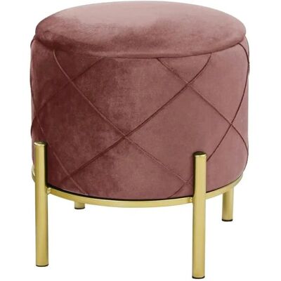 AKORD Rosa Samt-Boxhocker - Pouf AKORD Rosa Samt-Boxhocker - Pouf