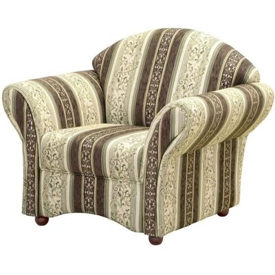 Max Winzer Corona Nussbaum Chenille Sessel - Wohnzimmermöbel Max Winzer Corona Nussbaum Chenille Sessel - Wohnzimmermöbel