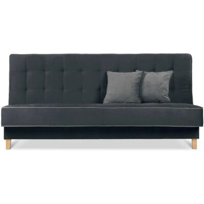 KONSIMO Dozer Schwarzes Sofa - Schlafsofa & Kissen KONSIMO Dozer Schwarzes Sofa - Schlafsofa & Kissen