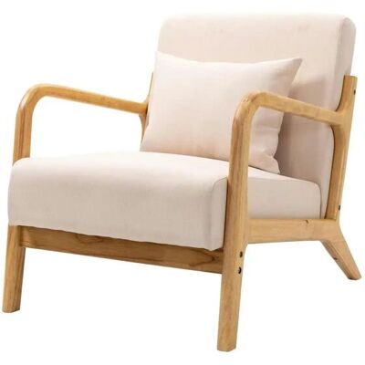 Nordlys Modell NORDLYS Beige Stoff Holzsessel - Sessel Nordlys Modell NORDLYS Beige Stoff Holzsessel - Sessel