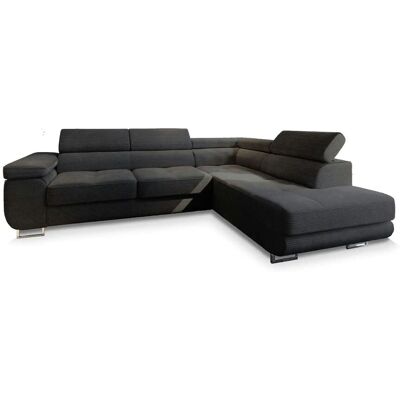 MASSENO Ecksofa mit Schlaffunktion Apiro ¦ schwarz ¦ Maße (cm): B: 277 H: 90 MASSENO Ecksofa mit Schlaffunktion Apiro ¦ schwarz ¦ Maße (cm): B: 277 H: 90