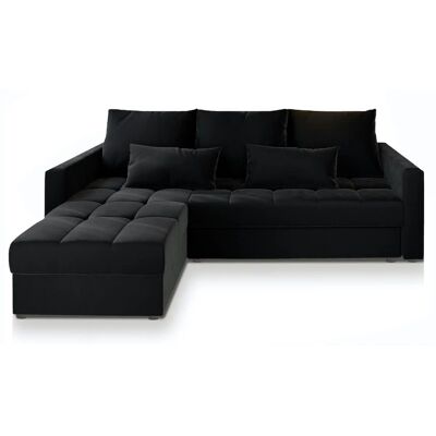 MASSENO Ecksofa mit Schlaffunktion Kos ¦ schwarz ¦ Maße (cm): B: 220 H: 85 MASSENO Ecksofa mit Schlaffunktion Kos ¦ schwarz ¦ Maße (cm): B: 220 H: 85