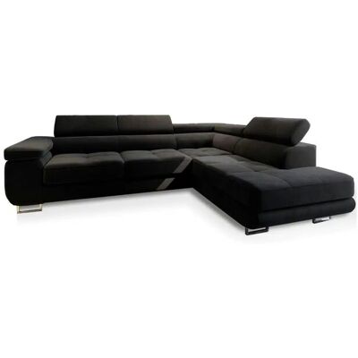 MASSENO Ecksofa mit Schlaffunktion Selva ¦ schwarz ¦ Maße (cm): B: 277 H: 90 MASSENO Ecksofa mit Schlaffunktion Selva ¦ schwarz ¦ Maße (cm): B: 277 H: 90