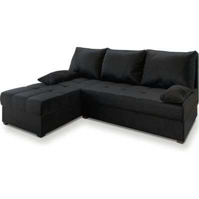 MASSENO Ecksofa mit Schlaffunktion Rita ¦ schwarz ¦ Maße (cm): B: 200 H: 85 MASSENO Ecksofa mit Schlaffunktion Rita ¦ schwarz ¦ Maße (cm): B: 200 H: 85
