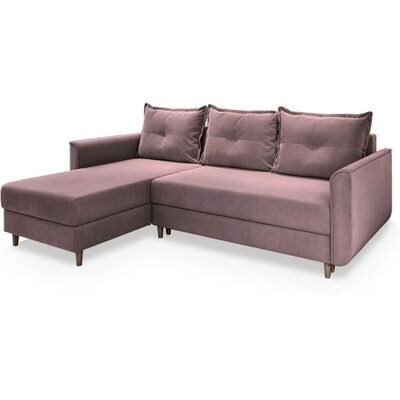 MASSENO Ecksofa mit Schlaffunktion Pisan ¦ rosa/pink ¦ Maße (cm): B: 220 H: 91 MASSENO Ecksofa mit Schlaffunktion Pisan ¦ rosa/pink ¦ Maße (cm): B: 220 H: 91