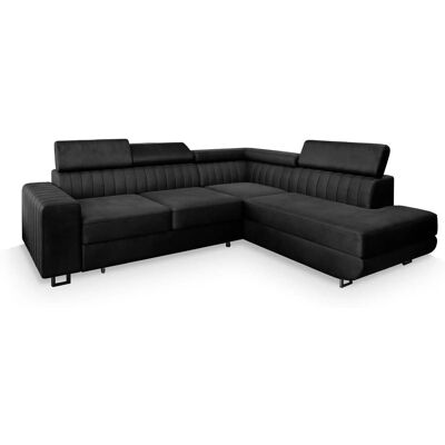 MASSENO Ecksofa mit Schlaffunktion Nola ¦ schwarz ¦ Maße (cm): B: 253 H: 88 MASSENO Ecksofa mit Schlaffunktion Nola ¦ schwarz ¦ Maße (cm): B: 253 H: 88