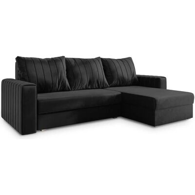 MASSENO Ecksofa mit Schlaffunktion Carl ¦ schwarz ¦ Maße (cm): B: 236 H: 85 MASSENO Ecksofa mit Schlaffunktion Carl ¦ schwarz ¦ Maße (cm): B: 236 H: 85