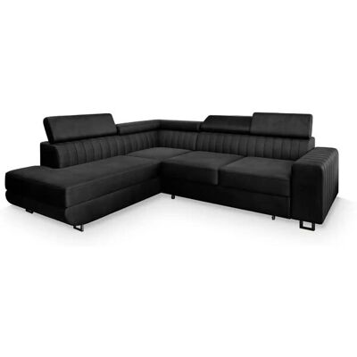 MASSENO Ecksofa mit Schlaffunktion Nola ¦ schwarz ¦ Maße (cm): B: 253 H: 88 MASSENO Ecksofa mit Schlaffunktion Nola ¦ schwarz ¦ Maße (cm): B: 253 H: 88